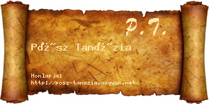 Pósz Tanázia névjegykártya